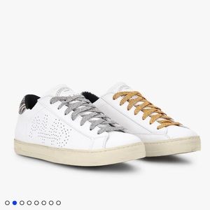 P448 white John White/Zebra sneakers / tennis shoes size so Eur 37 / US size 7
